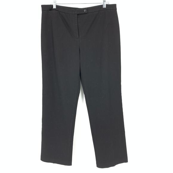VTG BCBGMAXAZRIA Y2K Women's Size 12 High Rise Straight Dress Pants Black - Picture 1 of 6
